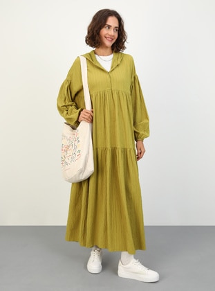 Olive Green - Modest Dress - Benin