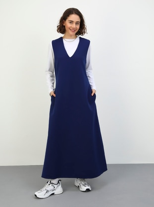 Navy Blue - Modest Dress - Benin