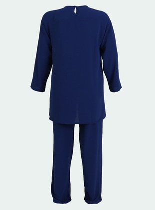 Navy Blue - Plus Size Suit - Alia