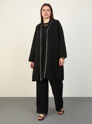 Black - Plus Size Suit - Alia