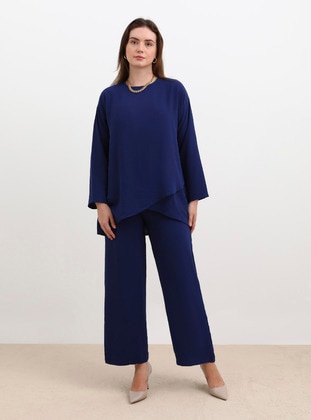 Navy Blue - Plus Size Suit - Alia