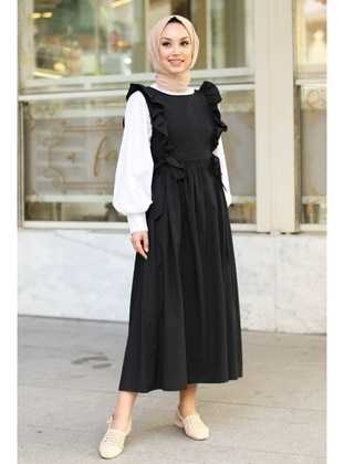 Black - Modest Dress - GİZCE