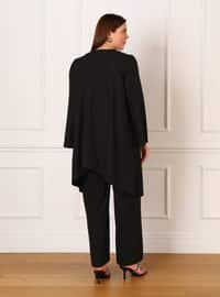 Black - Plus Size Evening Suit