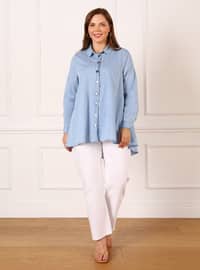 Icy Blue - Plus Size Tunic