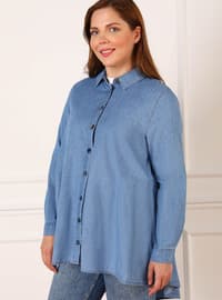 Blue - Plus Size Tunic
