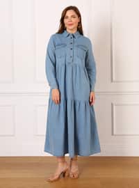 Blue - Plus Size Dress