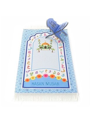 Blue - Prayer Mat for Children - İkranur