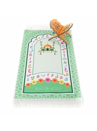 Green - Prayer Mat for Children - İkranur