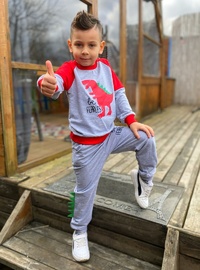 Crew neck - Unlined - Red - Boys` Tracksuit