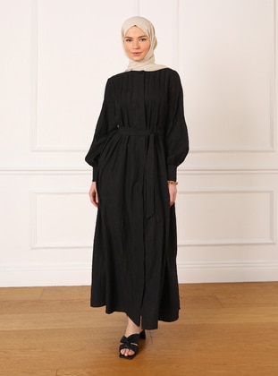 Black - Modest Dress - Refka