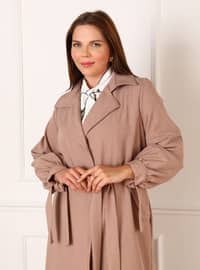 Latte - Plus Size Trench coat