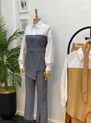Grey - Knit Suits - Esre Store