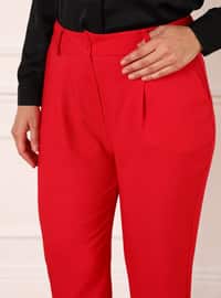 Red - Plus Size Pants