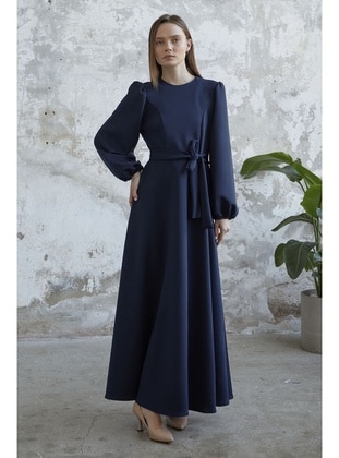 Navy Blue - Modest Dress - InStyle