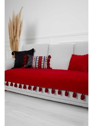 أحمر - رمي الأريكة - Aisha`s Design