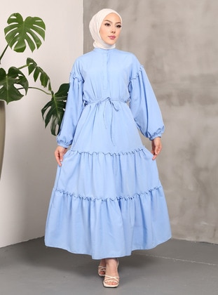 Baby Blue - Modest Dress - Nergis Neva