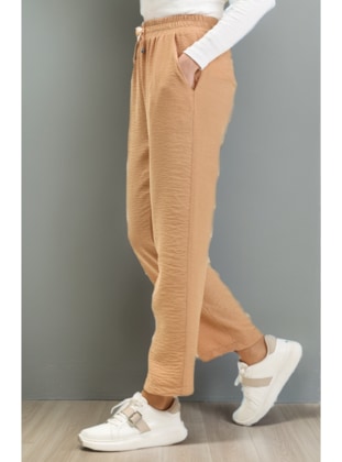 Camel - Pants - Layda Moda