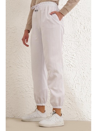 White - Pants - Layda Moda