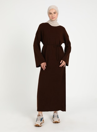 Brown - Modest Dress - Vav