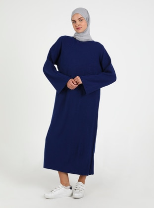 Navy Blue - Modest Dress - Vav