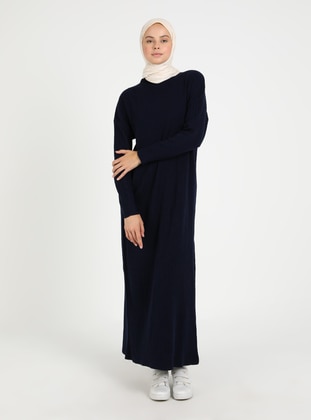 Navy Blue - Modest Dress - Vav