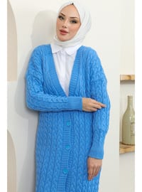 Blue - Knit Cardigan