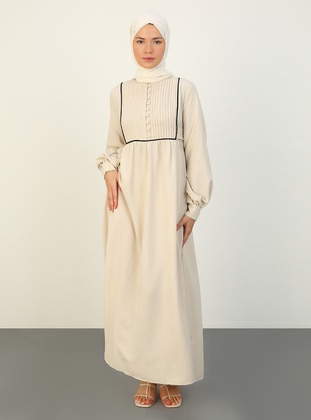 Stone Color - Modest Dress - Refka