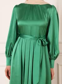 Dark Green - Modest Dress