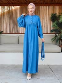 Light Navy Blue - Modest Dress