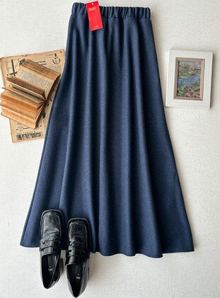 Navy Blue - Skirt - Ceylan Otantik