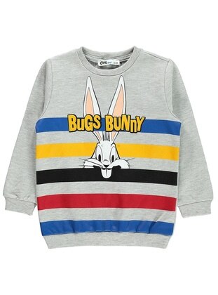 Gray Melange - Boys` Sweatshirt - Bugs Bunny