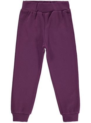 Purple - Girls` Sweatpants - Civil Girls