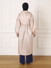Ballonärmel Abaya Ferace Beige Refka