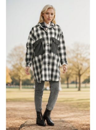 Grey - Coat - Layda Moda