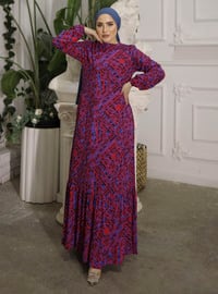 Burgundy - Modest Dress