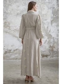 Beige - Modest Dress
