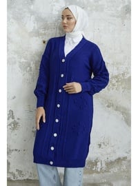Saxe Blue - Unlined - Knit Cardigan
