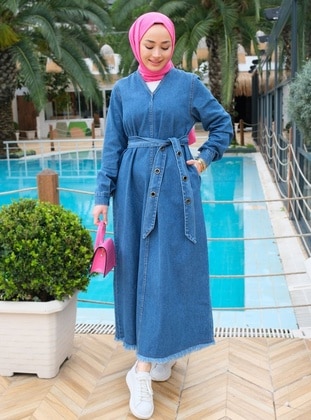 Blue - Modest Dress - Locco Moda