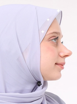 White - Hijab Accessories - Fsg Takı