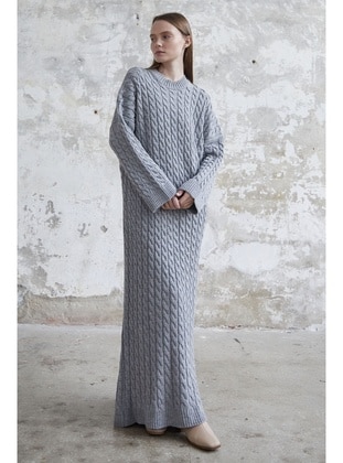 Grey - Knit Dresses - InStyle