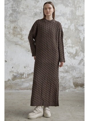 Brown - Knit Dresses - InStyle