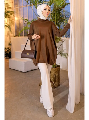 Brown - Knit Tunics - İmaj Butik