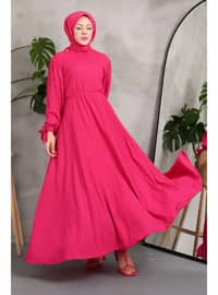 Fuchsia - Unlined - Modest Dress