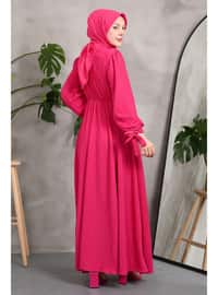 Fuchsia - Unlined - Modest Dress
