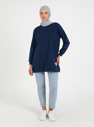 Navy Blue - Sweat-shirt - Vav