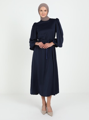 Navy Blue - Modest Dress - Vav