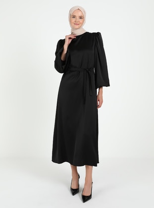 Black - Modest Dress - Vav