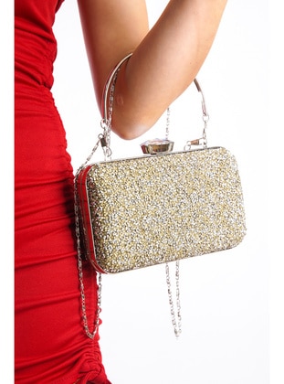 Golden color - Clutch Bags / Handbags - Moda Değirmeni