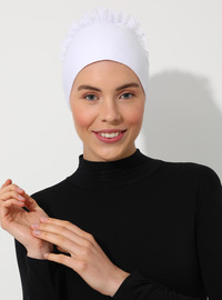 Bonnet à Volants Blanc