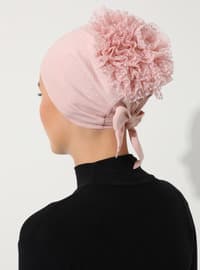 Powder Pink - Ruffled Drawstring Bonnet